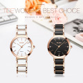 2020 OLEVS Бренд 5877 Японский механизм Модные деловые часы Женские водонепроницаемые керамические женские часы Кварцевые наручные часы